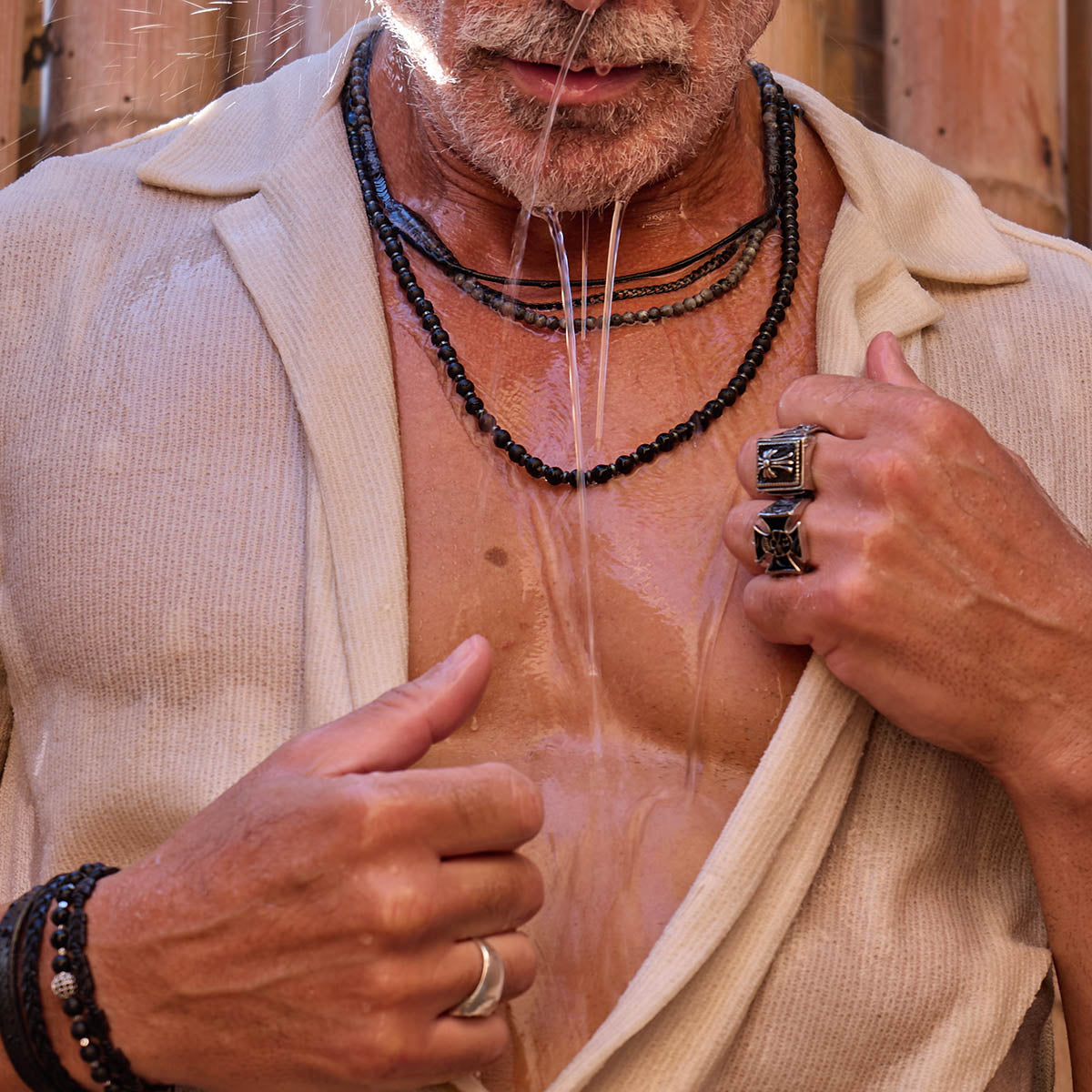 Handmade Necklace for Men with Onyx
