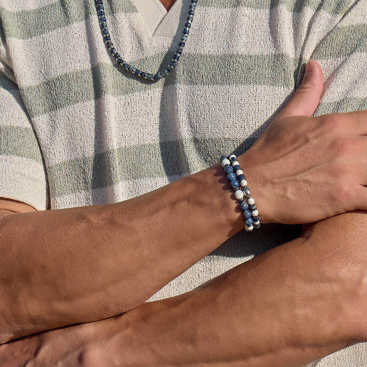 Handmade Bracelet For Men with Lava