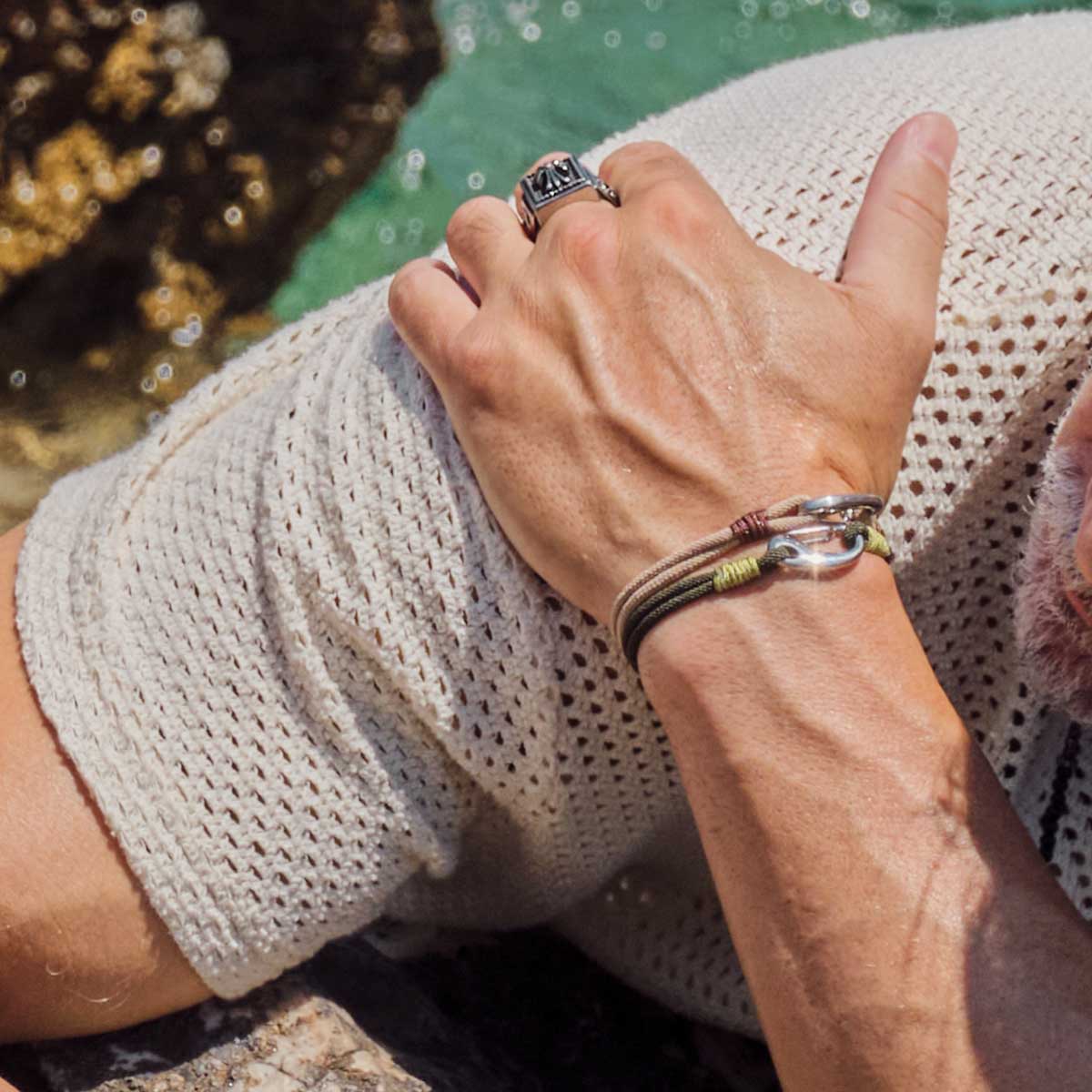 Handmade Knitted Bracelet for Men