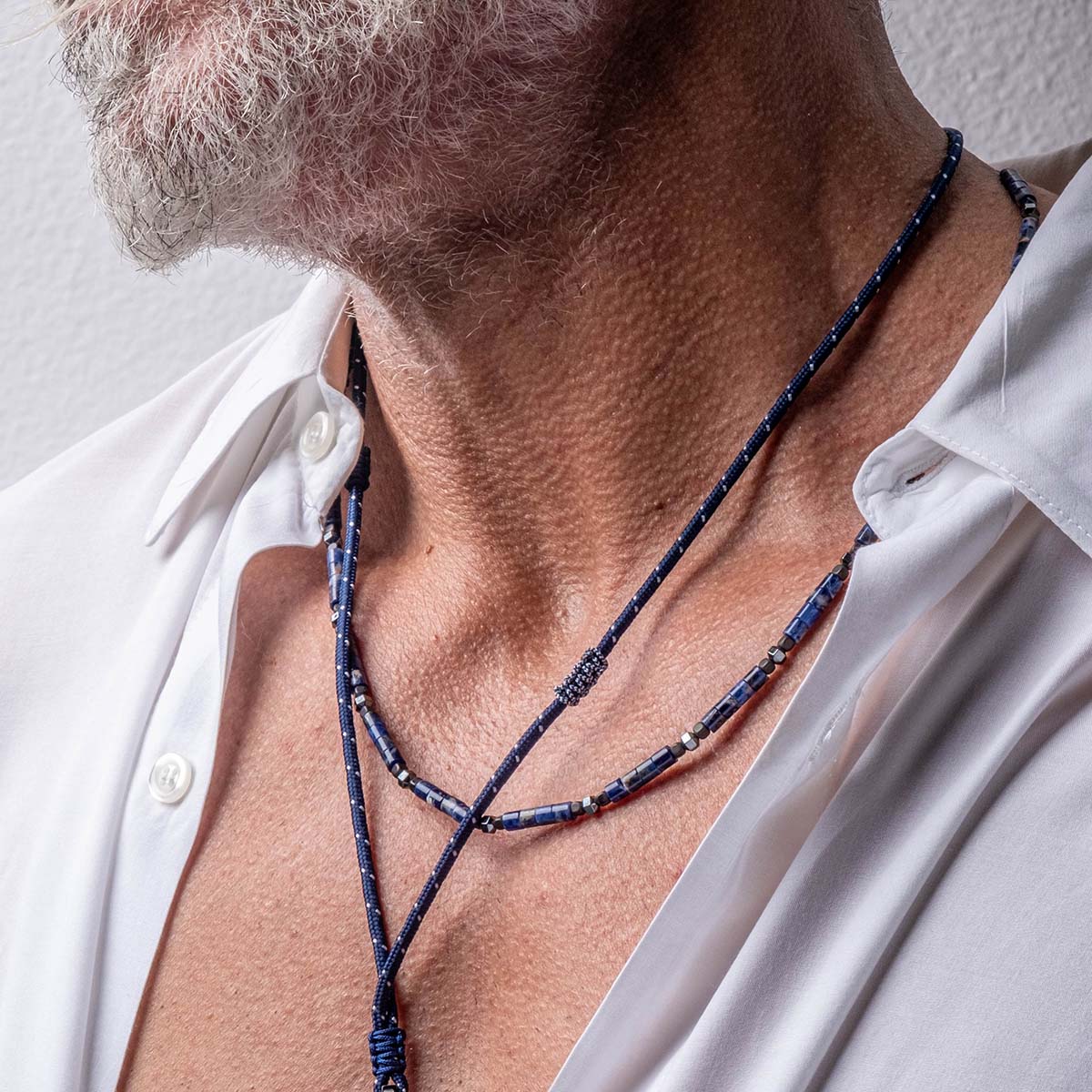 Handmade Necklace for Men with Sodalite