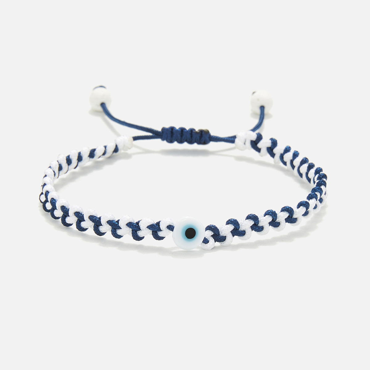 Handmade Knitted Bracelet for Men with Evil Eye