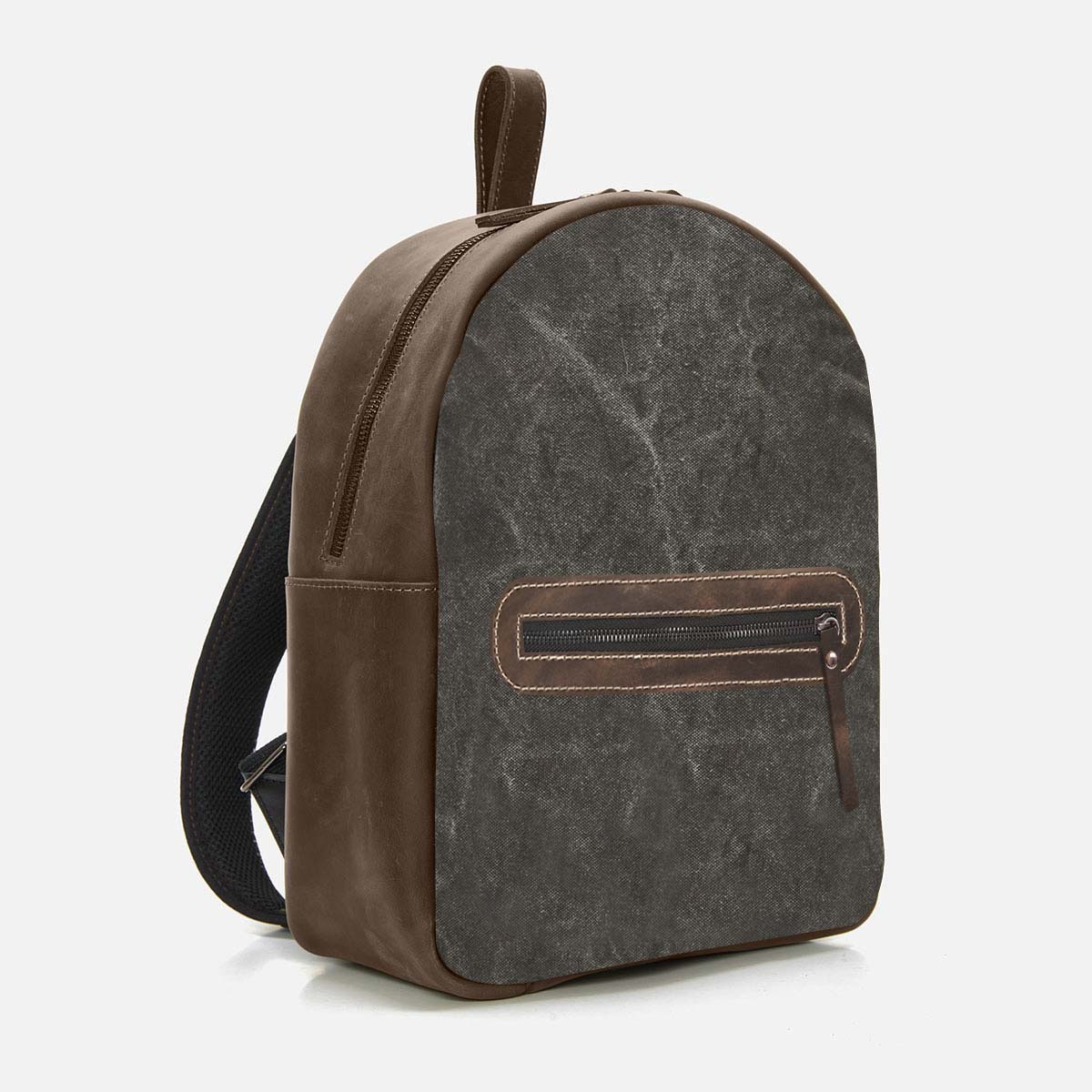 Οβάλ Δερμάτινη Backpack Τσάντα