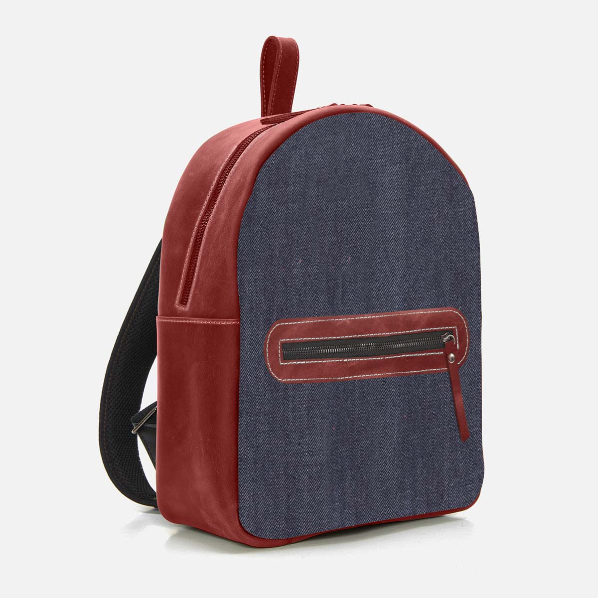 Οβάλ Δερμάτινη Backpack Τσάντα