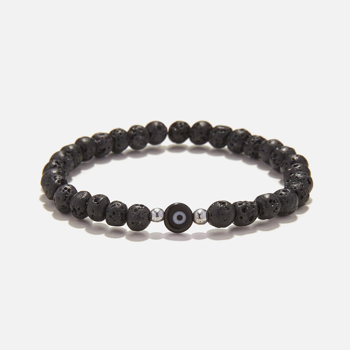 Handmade Bracelet For Child with Lava & Evil Eye