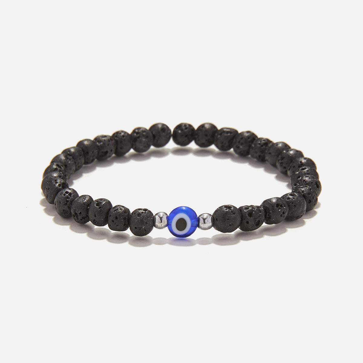 Handmade Bracelet For Child with Lava & Evil Eye