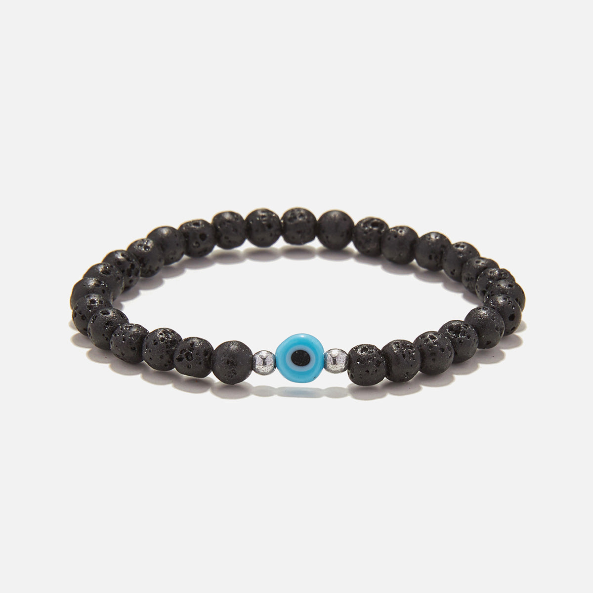 Handmade Bracelet For Child with Lava & Evil Eye