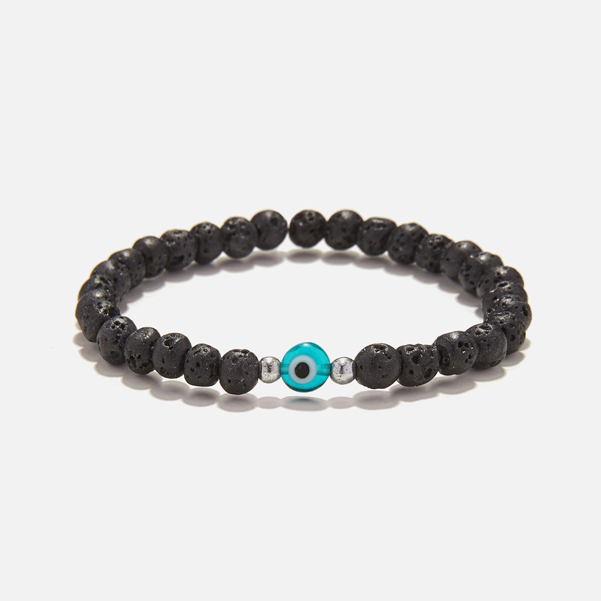 Handmade Bracelet For Child with Lava & Evil Eye