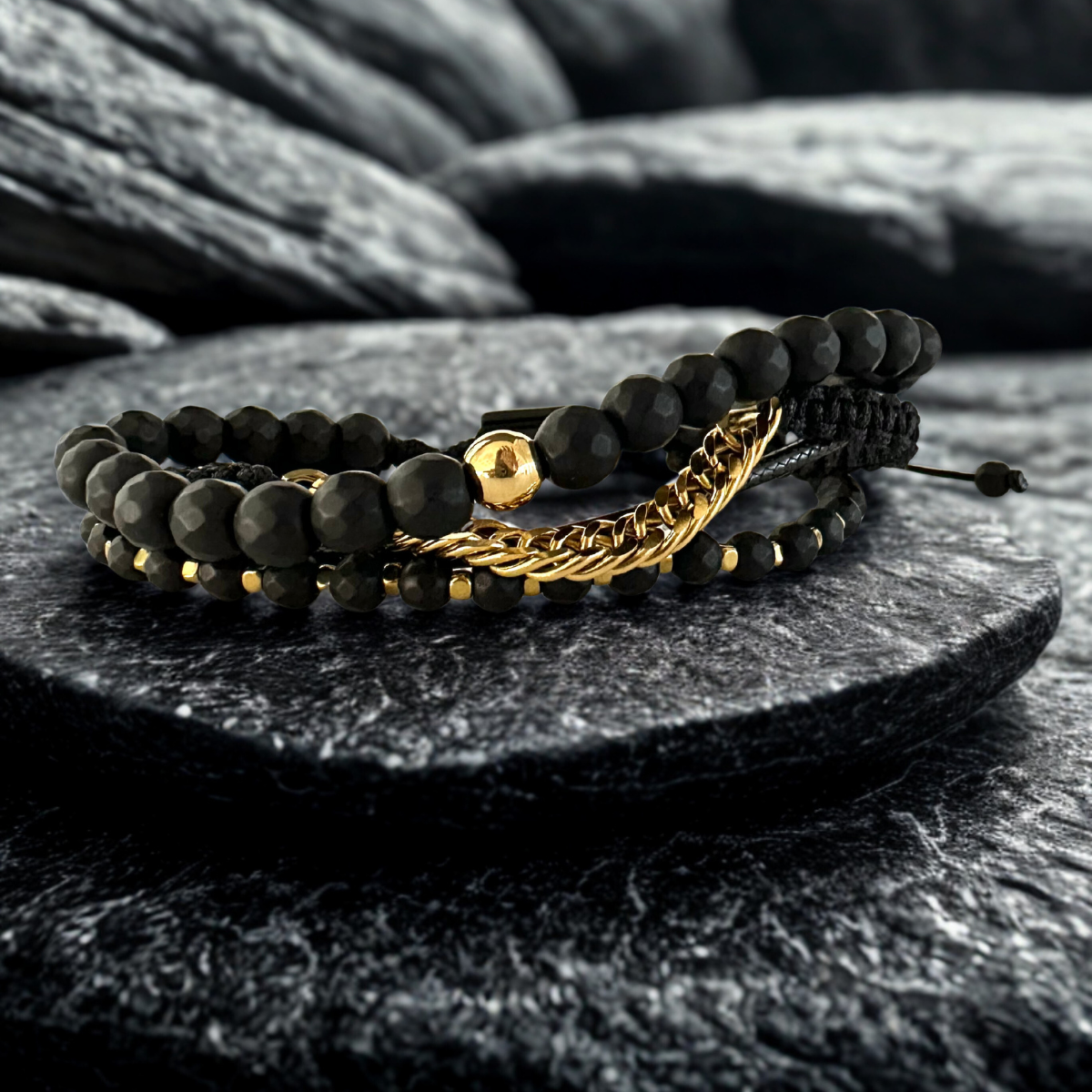 Men's Handmade Multi-Line Bracelet