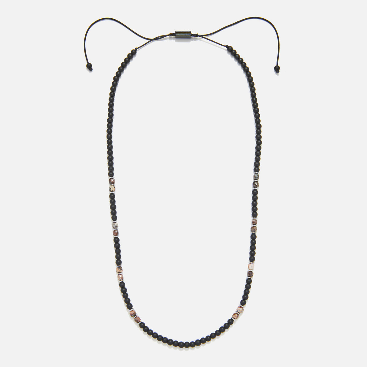 Handmade Necklace for Men with Onyx & Agate