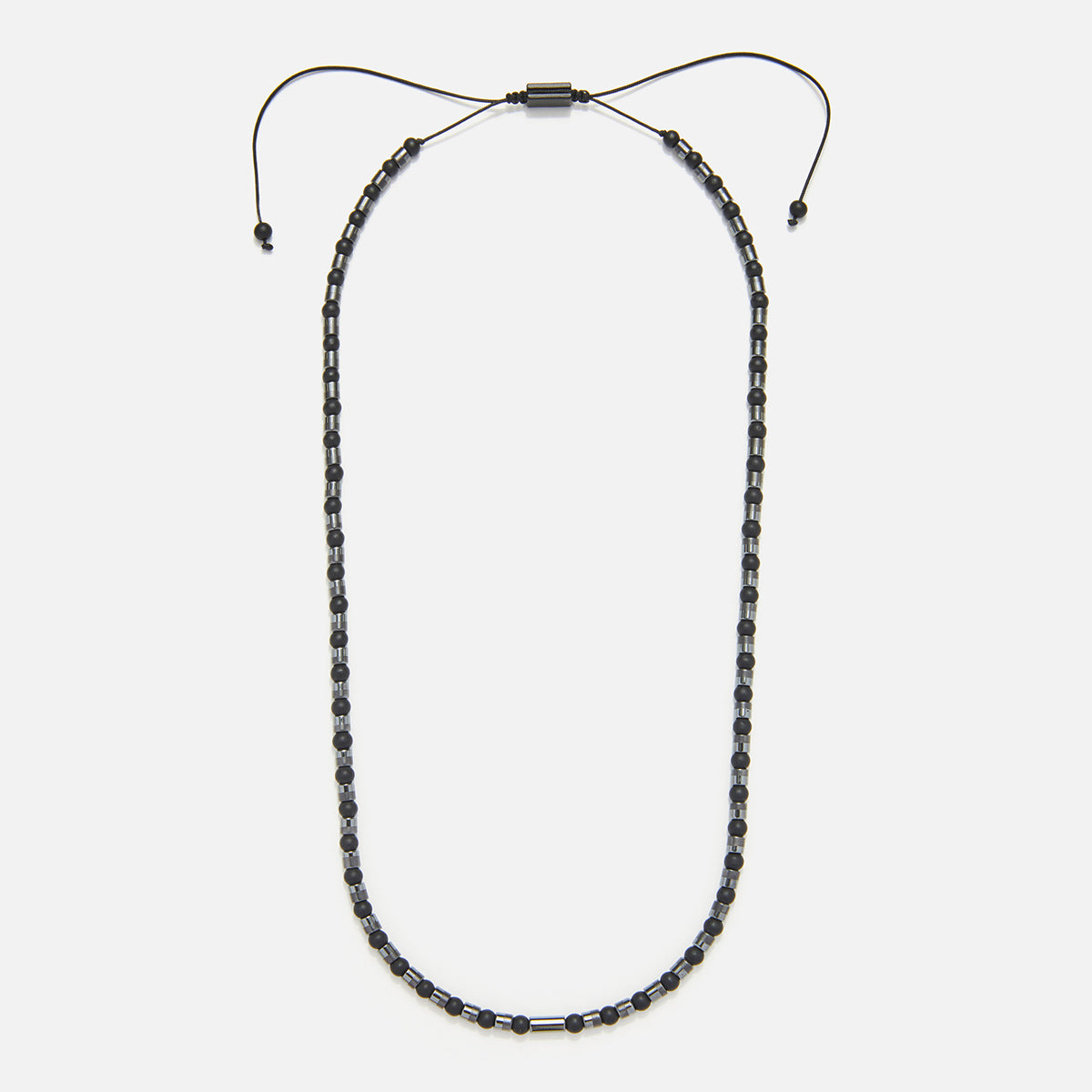 Handmade Necklace for Men with Onyx & Hematite