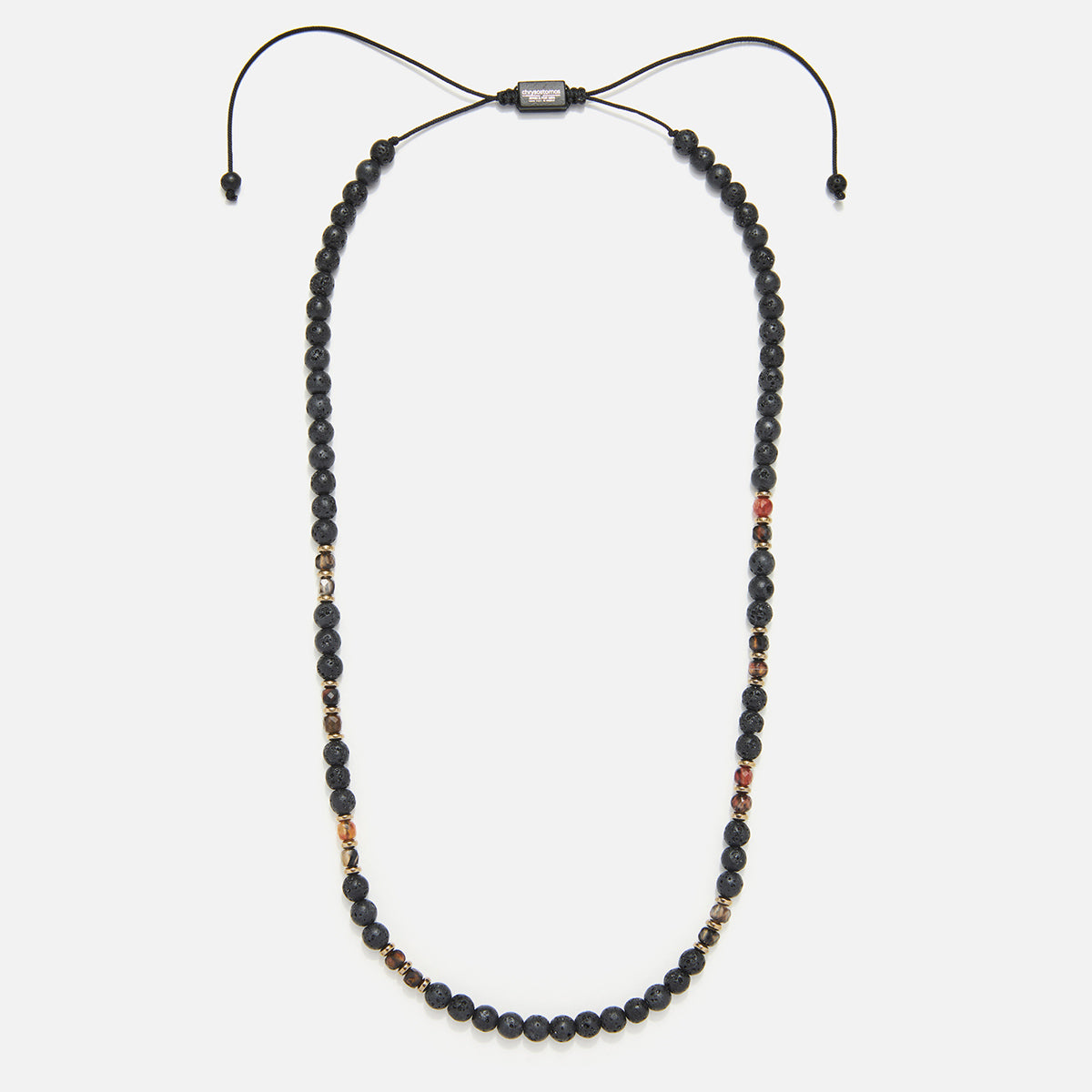 Handmade Necklace for Men with Lava & Agate