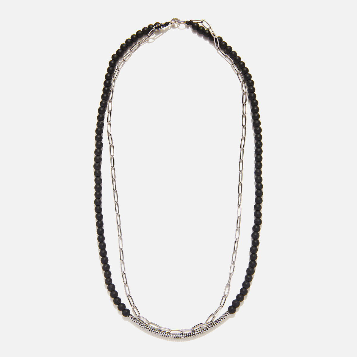 Handmade Combo Necklace for Men with Onyx & Chain