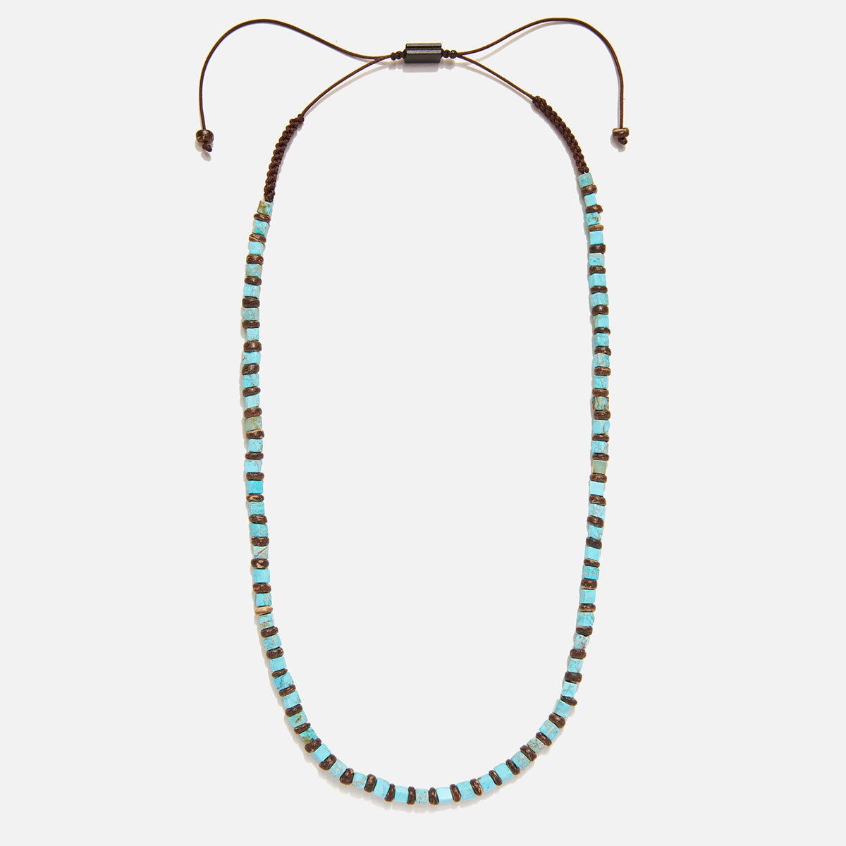 Handmade Necklace for Men with Howlite & Coconut