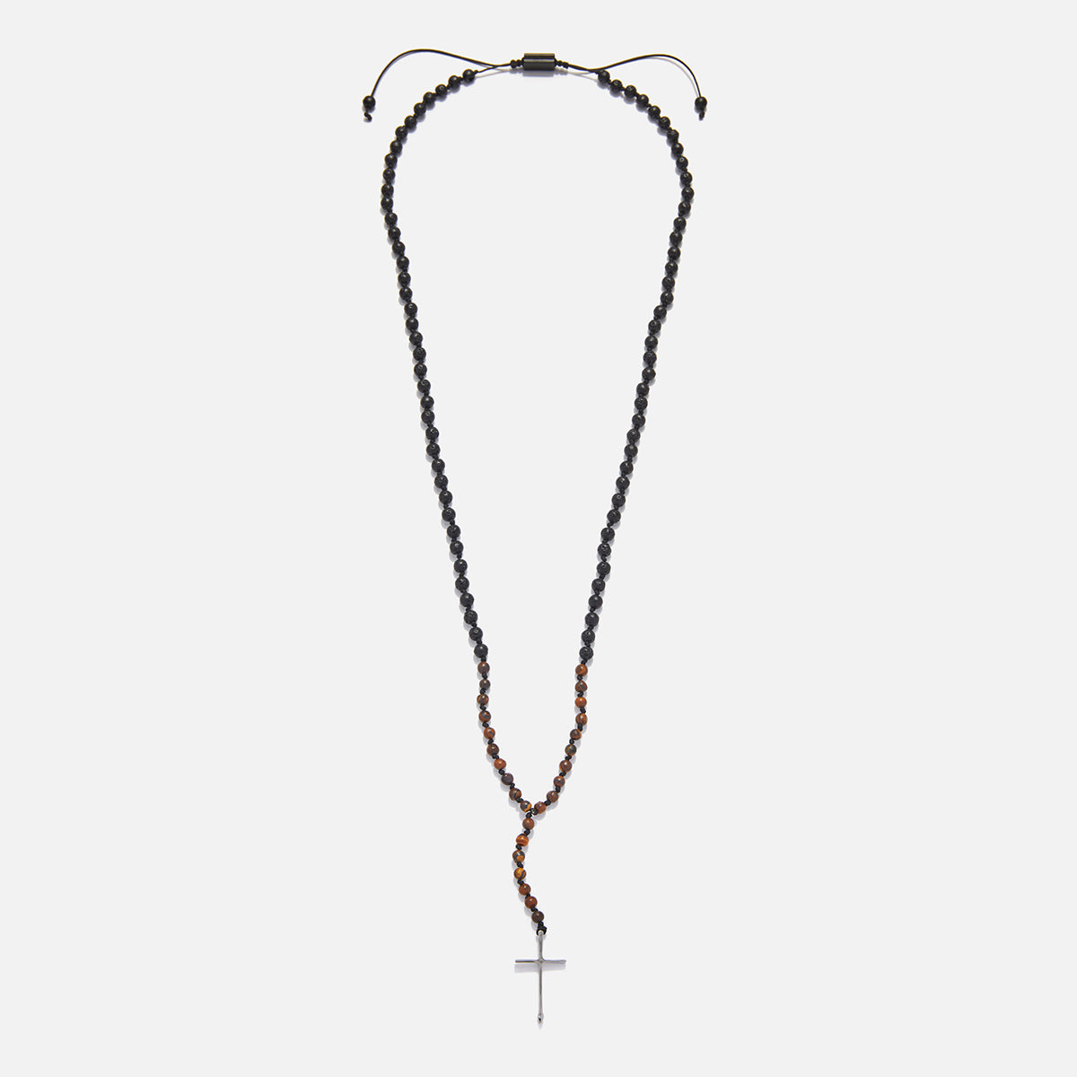 Handmade Rosary Necklace for Men with Tiger's Eye