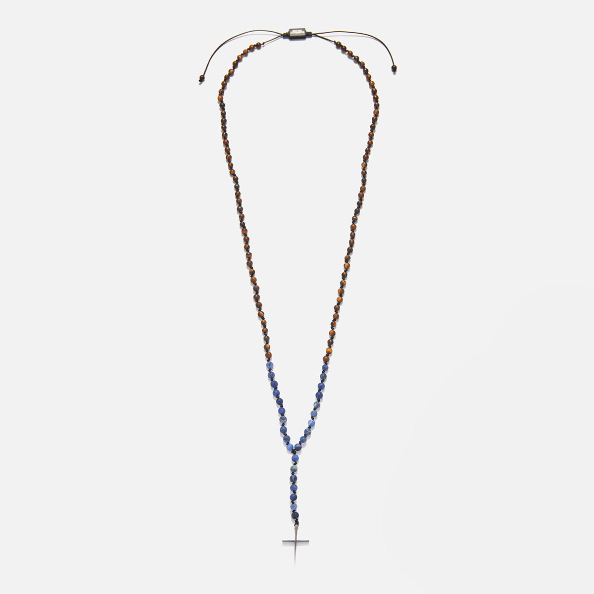 Handmade Rosary Necklace for Men with Sodalite