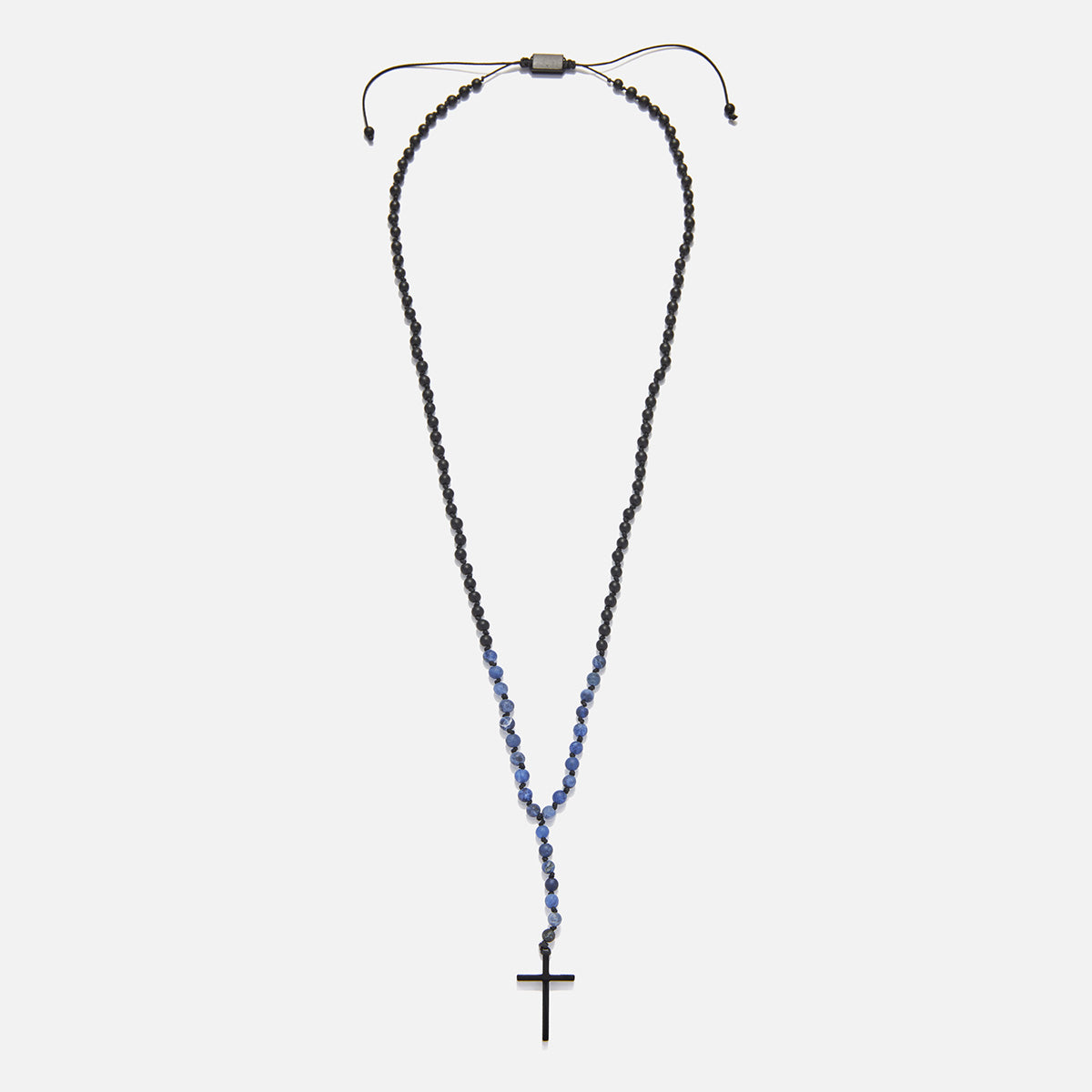 Handmade Rosary Necklace for Men with Onyx