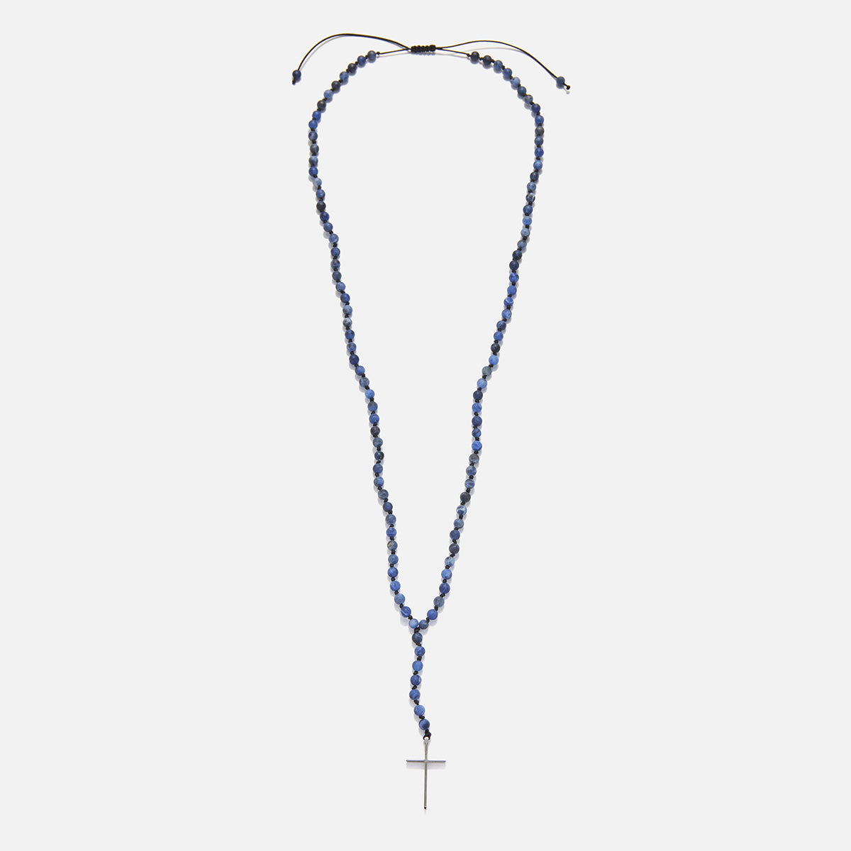 Handmade Rosary Necklace for Men with Sodalite