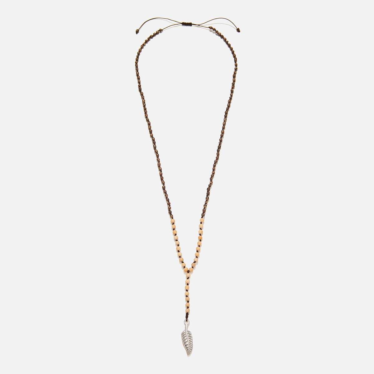 Handmade Rosary Necklace for Men with Coconut & Agate