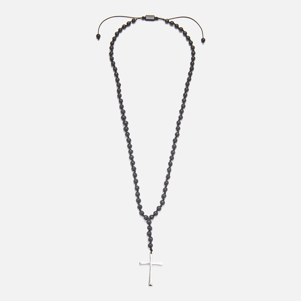 Handmade Rosary Necklace for Men with Lava