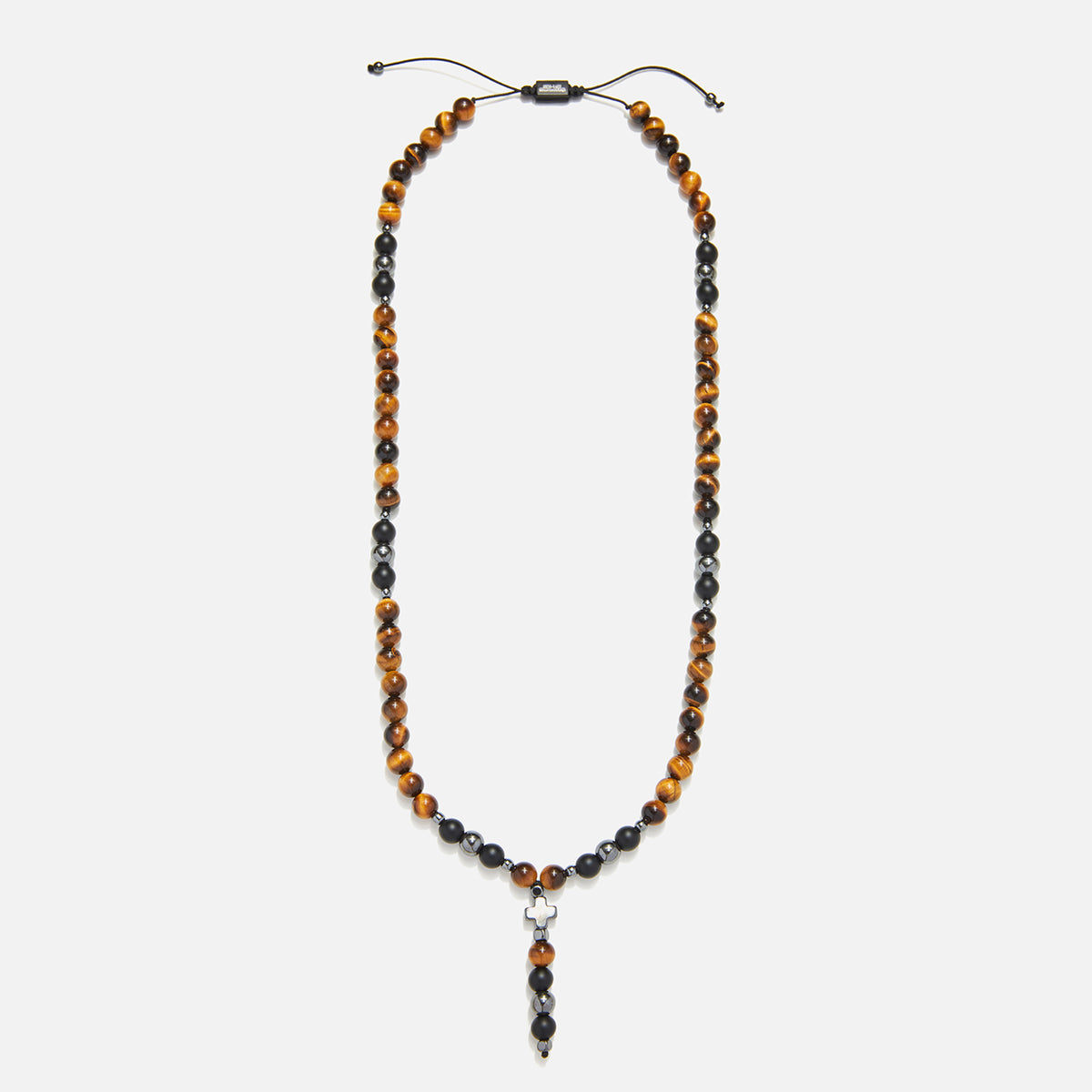Handmade Rosary Necklace for Men with Tiger's Eye