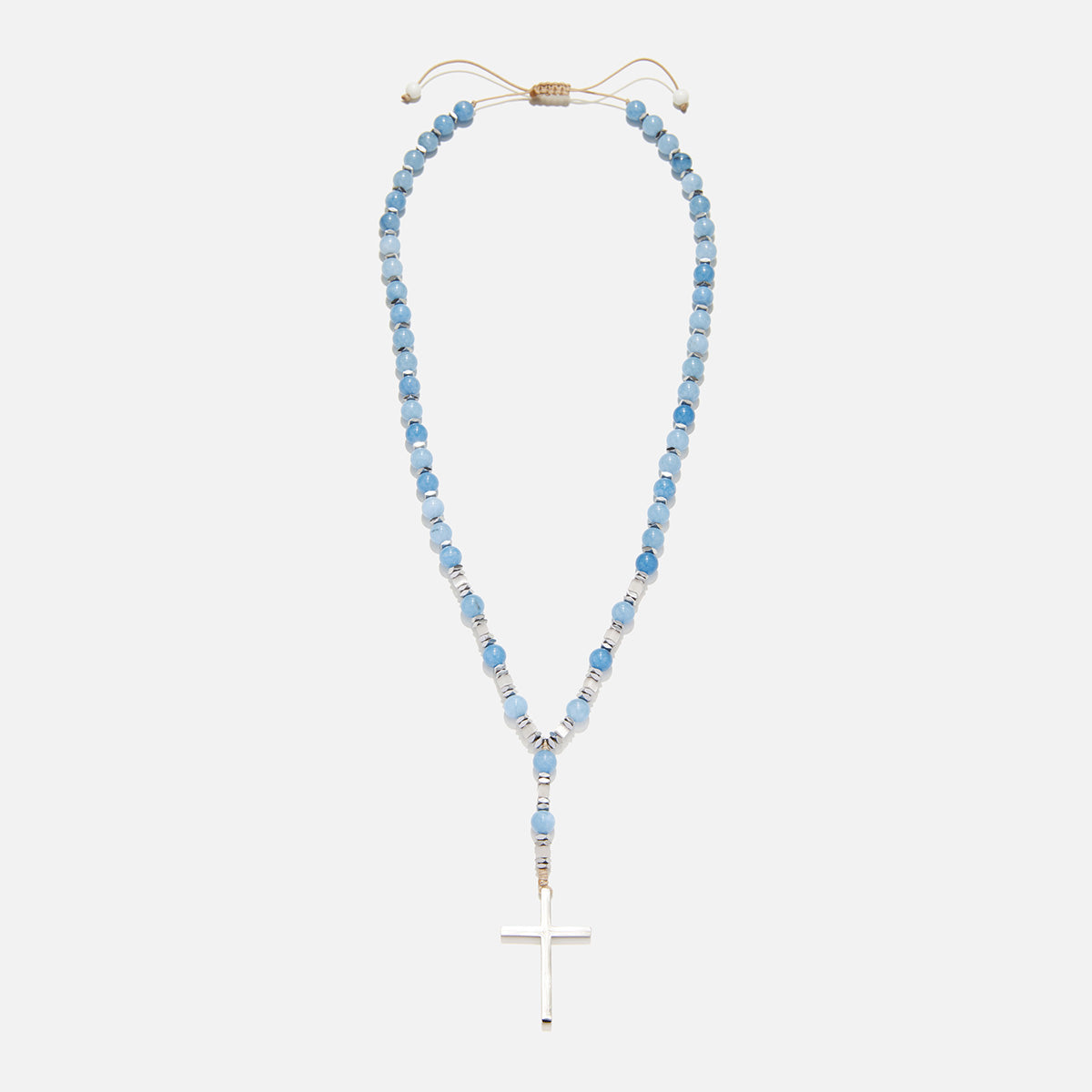 Handmade Rosary Necklace for Men with Agate