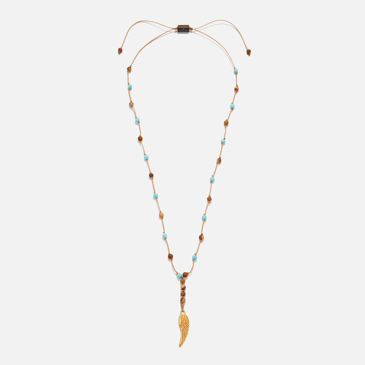 Handmade Necklace for Men with Turquoise & Jasper