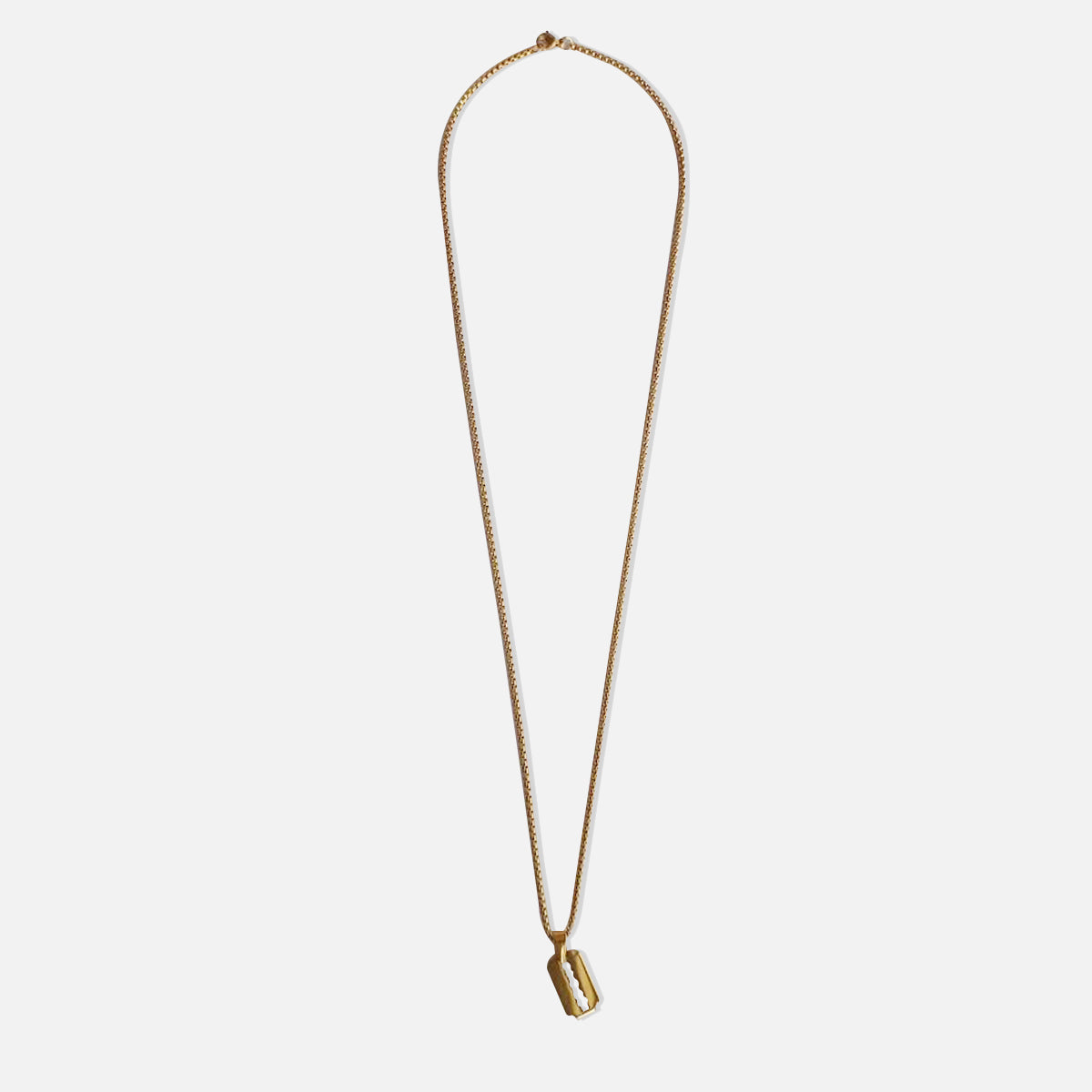 Barber Handmade Necklace with Chain & Razor Blade