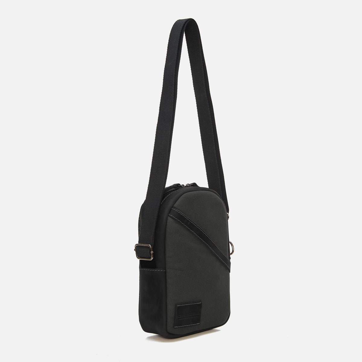 Οβάλ Δερμάτινη Crossbody Τσάντα