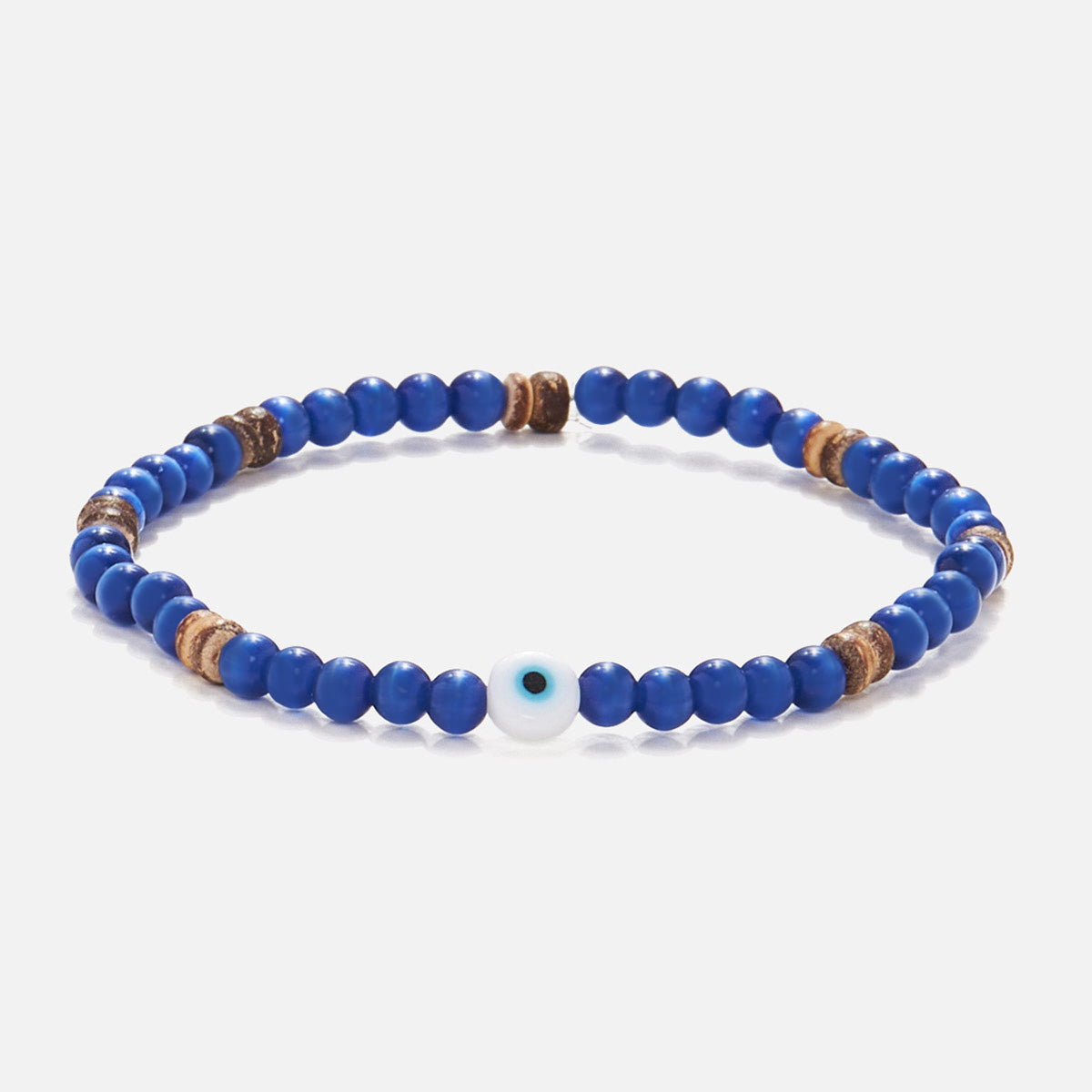 Handmade Bracelet For Men with Agate & Evil Eye