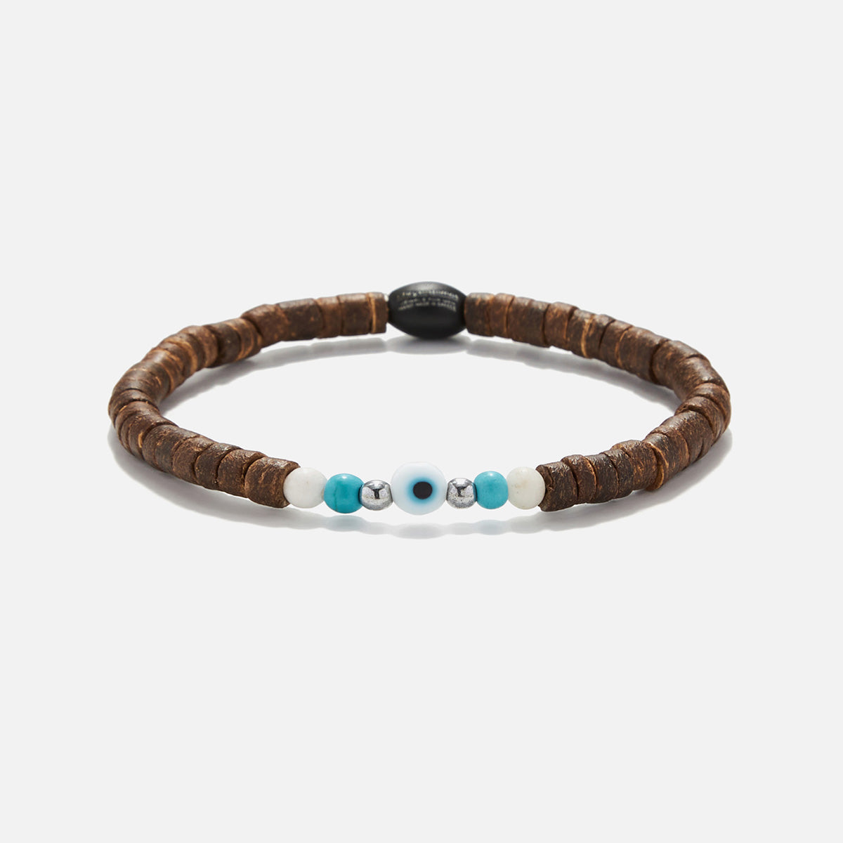 Handmade Bracelet For Men with Coconut & Evil Eye