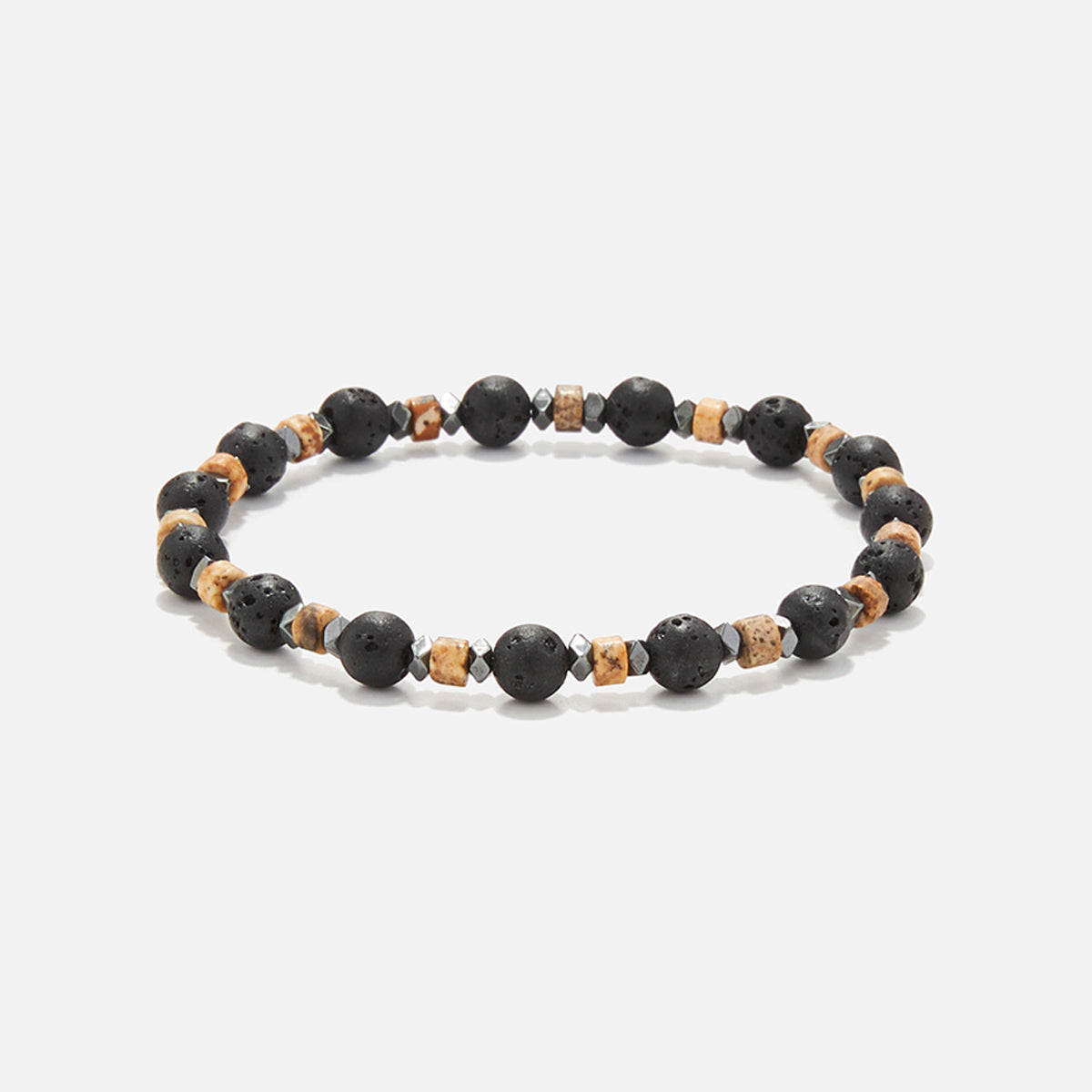 Handmade Bracelet For Men with Lava