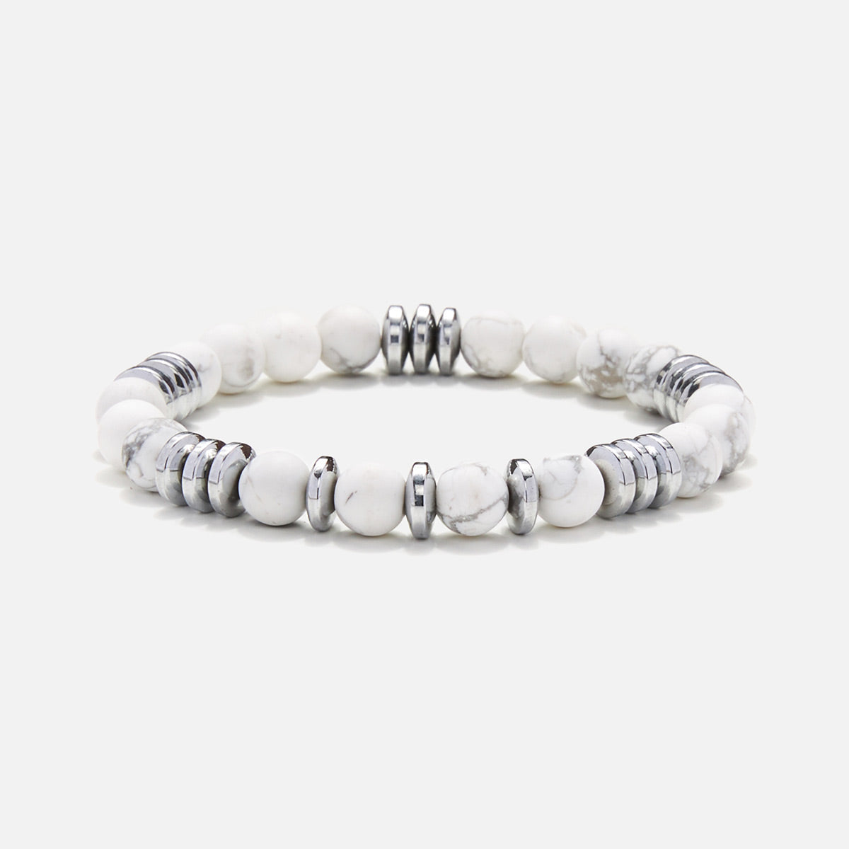 Handmade Bracelet For Men with Howlite
