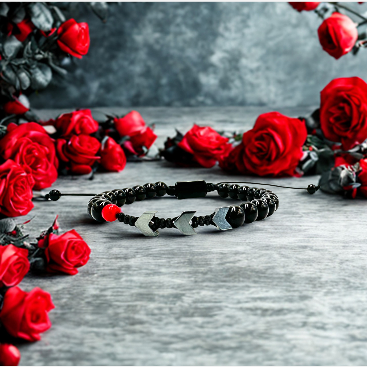 Handmade Bracelet for Men with Onyx & Agate