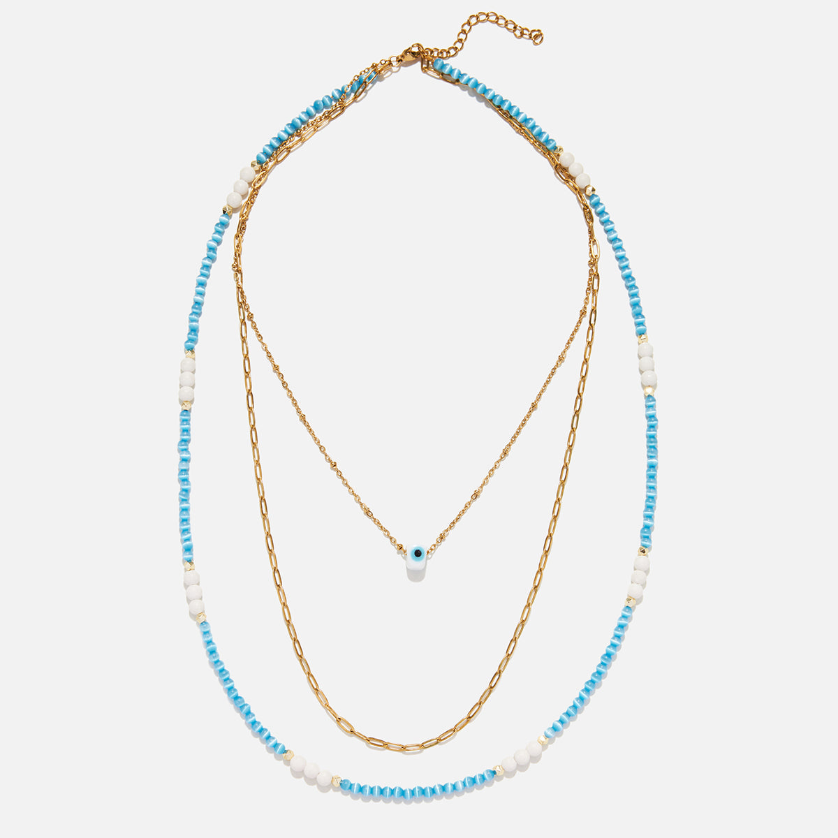 Handmade Combo Necklace for Woman with Cat's Eye & Onyx