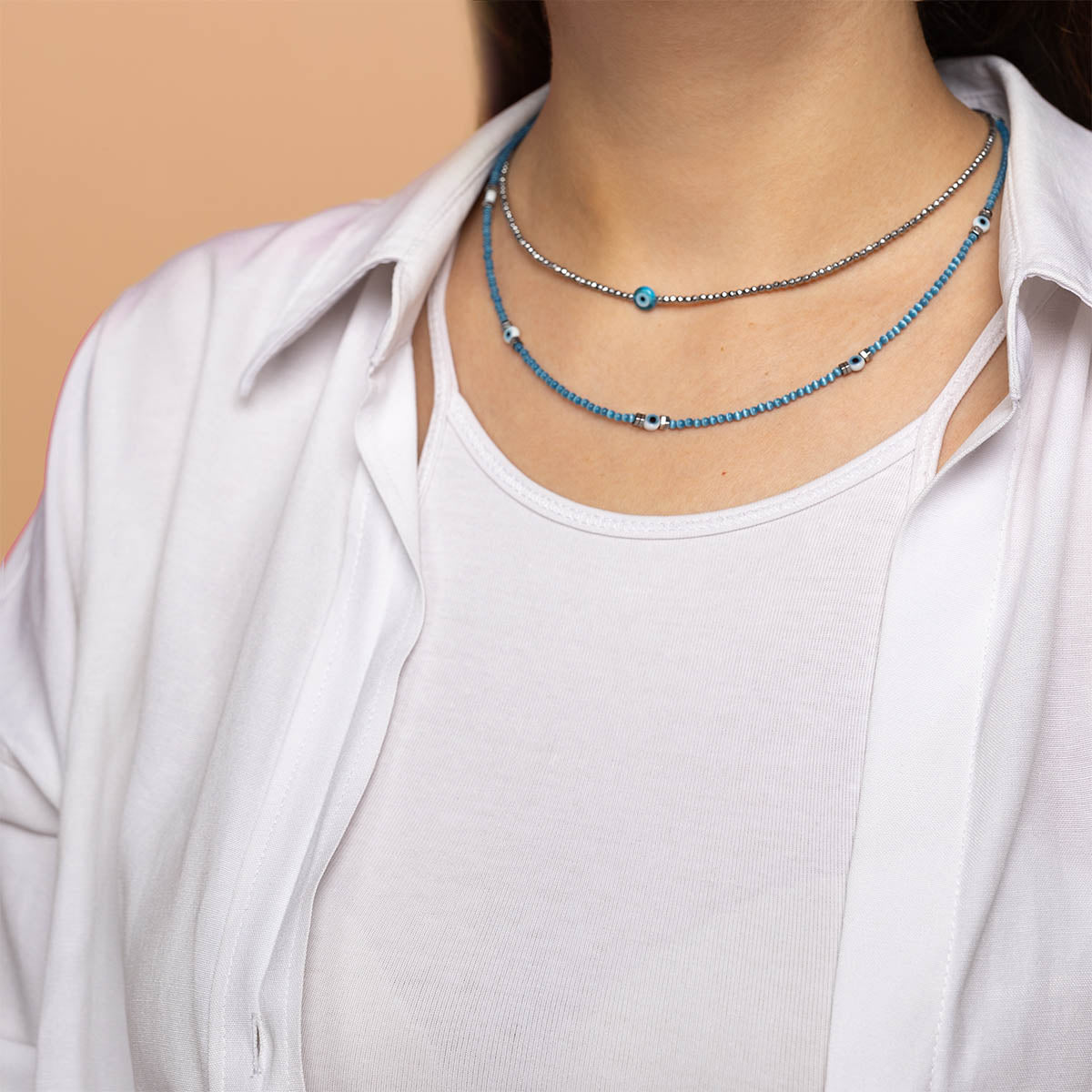 Handmade Necklace For Woman with Hematite