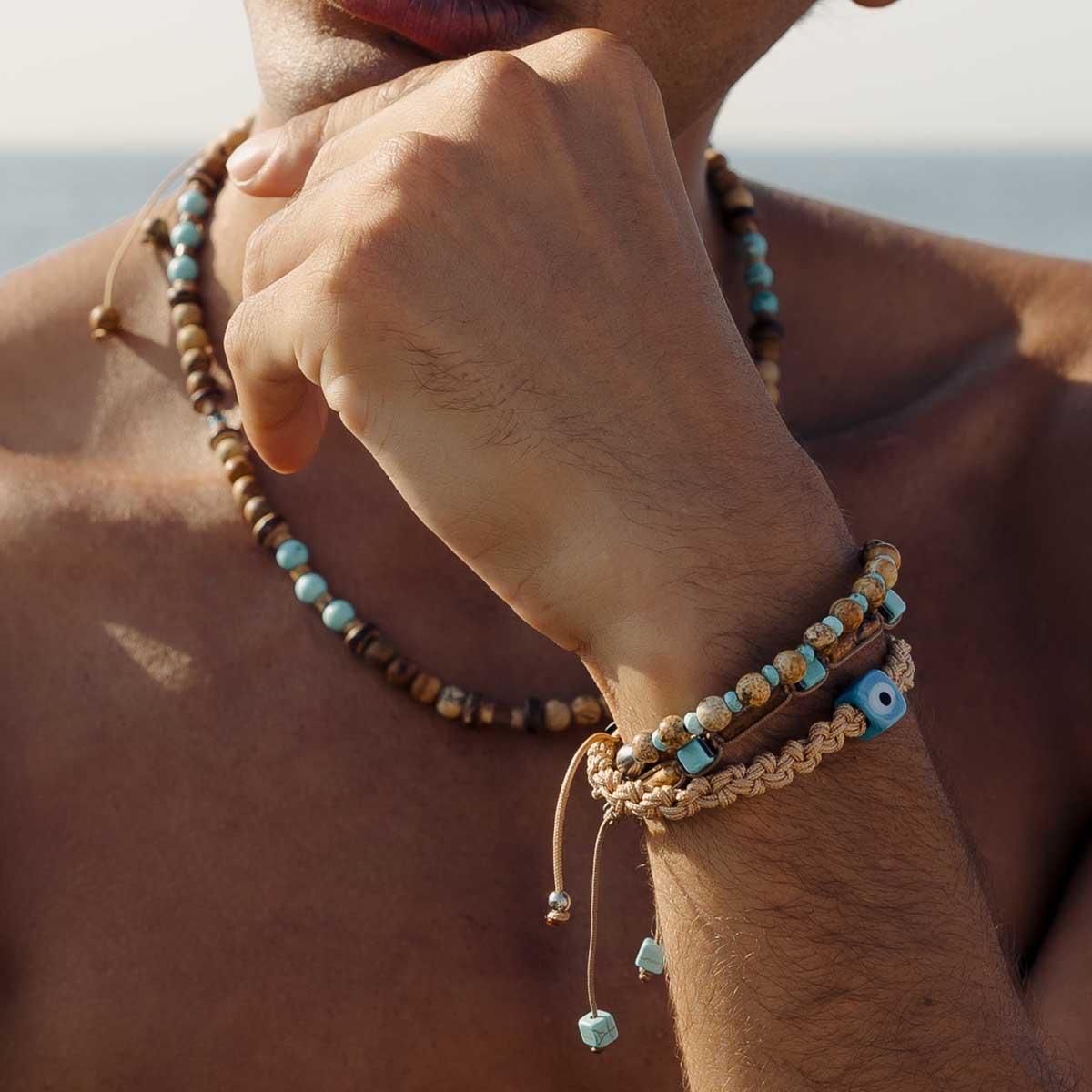 Handmade Bracelet For Men with Jasper