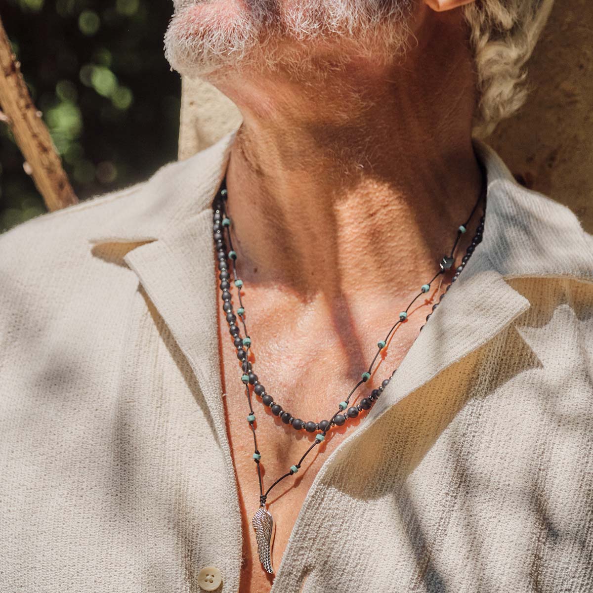 Handmade Necklace for Men with Onyx