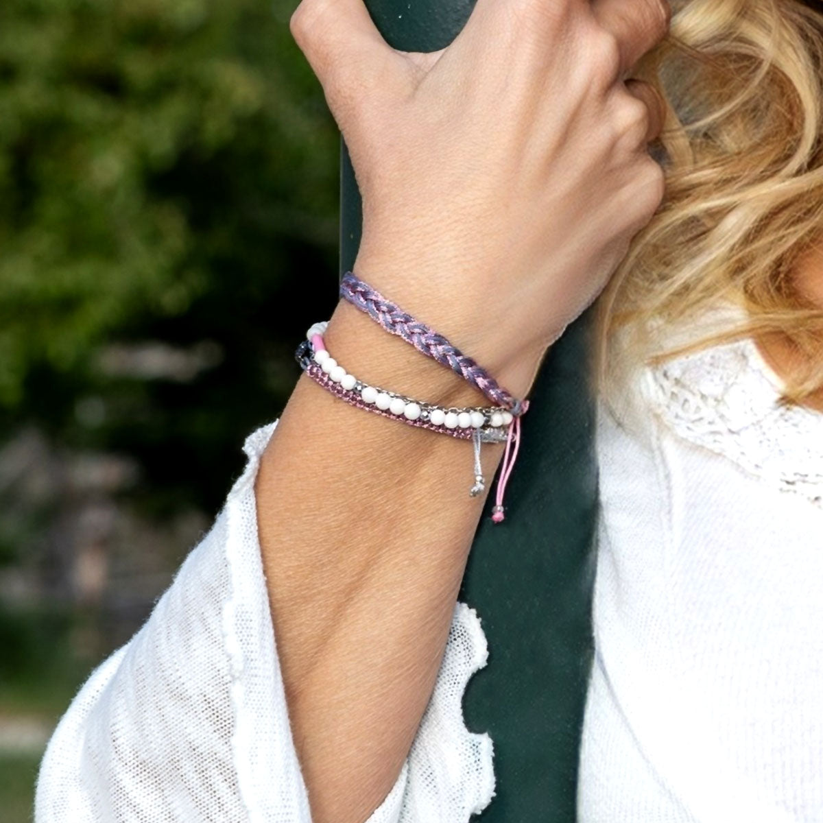 Handmade Combo Bracelet for Woman with Onyx