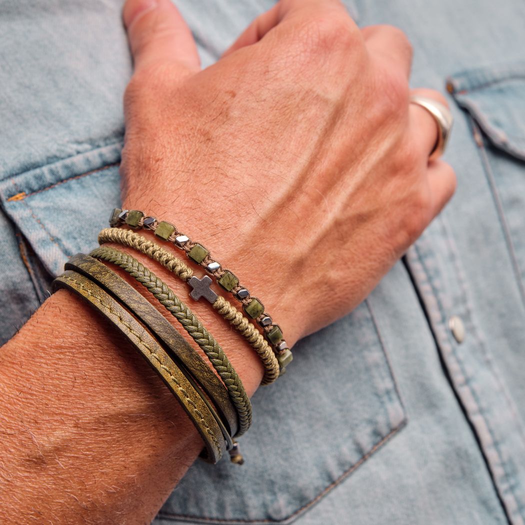 Handmade Bracelet for Men with Agate