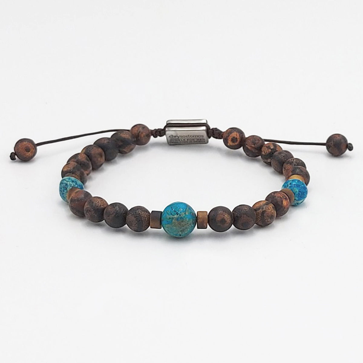 Handmade Bracelet for Men with Tibetan Agate