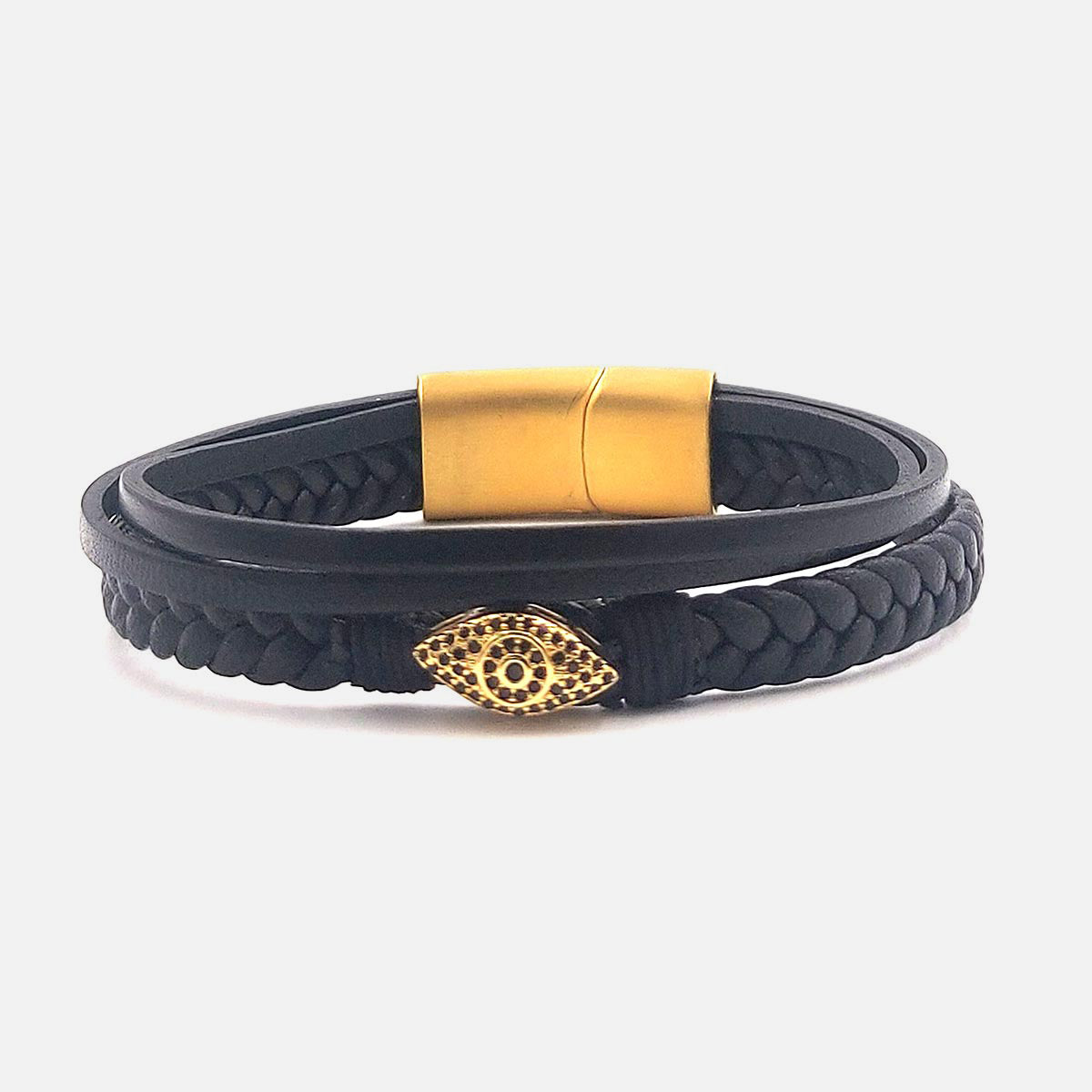Handmade Leather Bracelet For Men with Eye