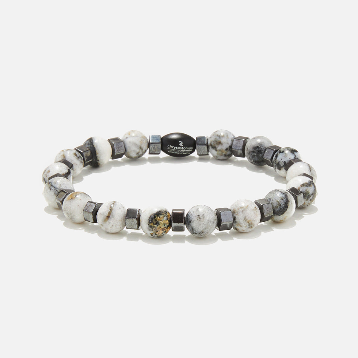 Handmade Bracelet For Men with Agate & Hematite
