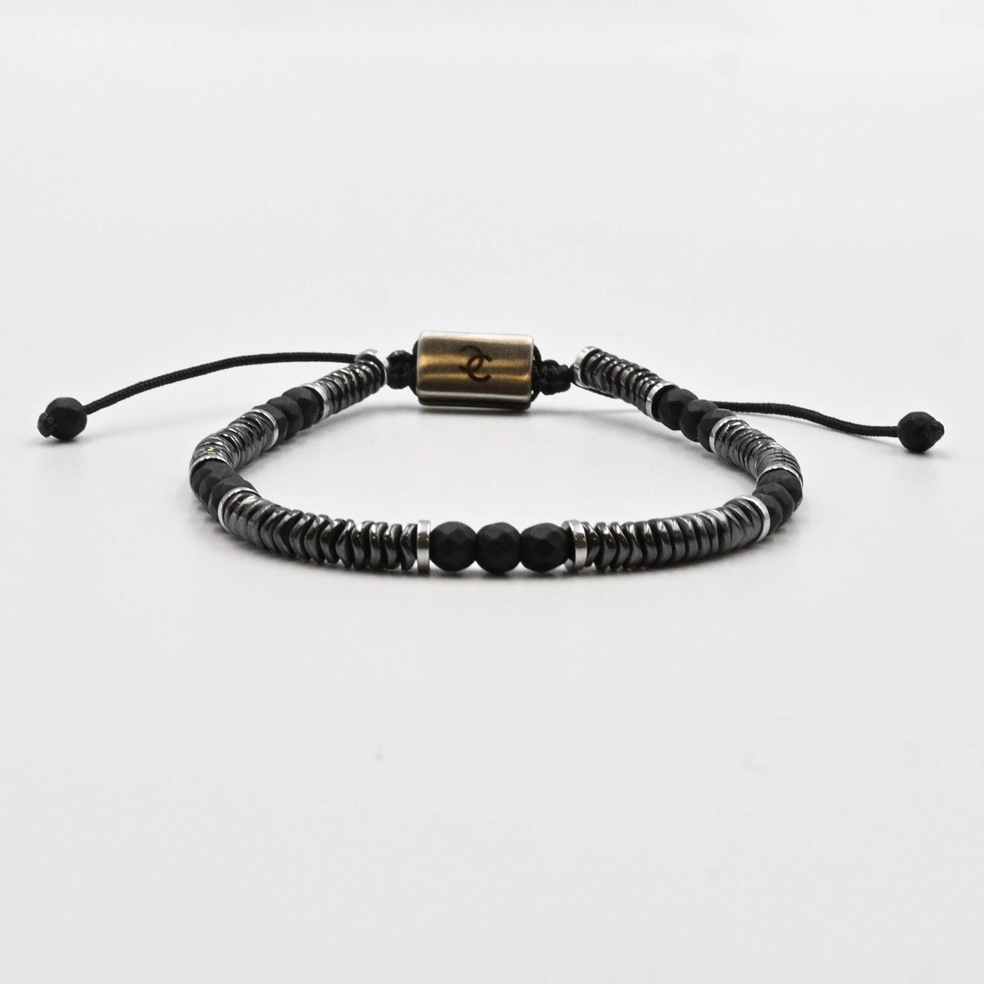 Handmade Bracelet For Men with Onyx & Hematite
