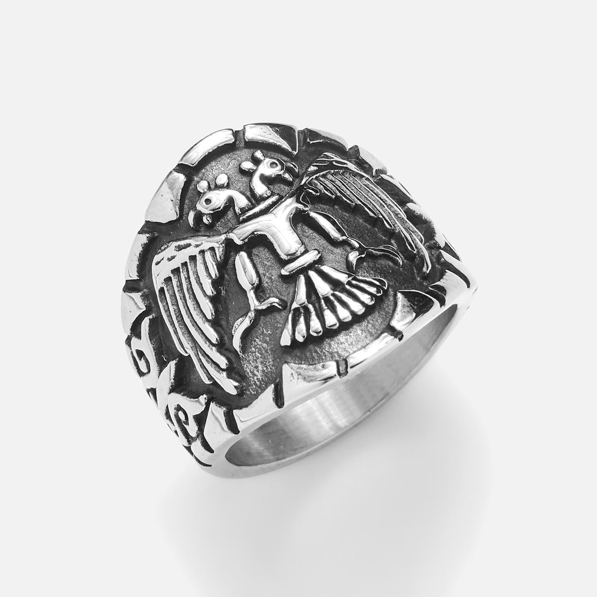 Handmade Steel Ring for Men's