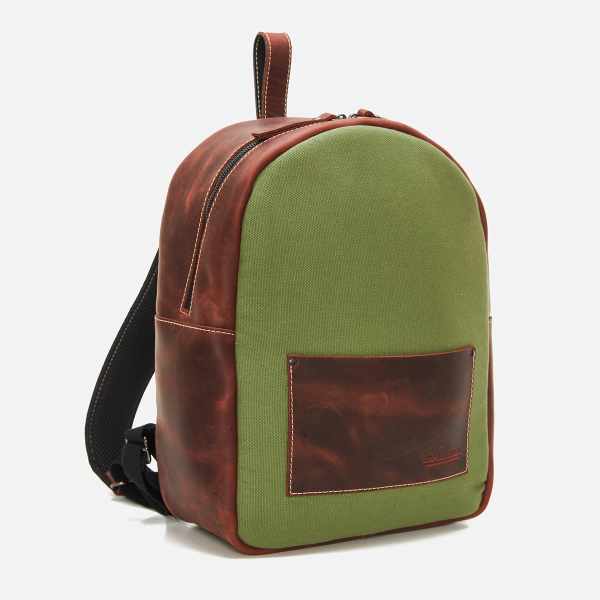 Oval Leather Backpack