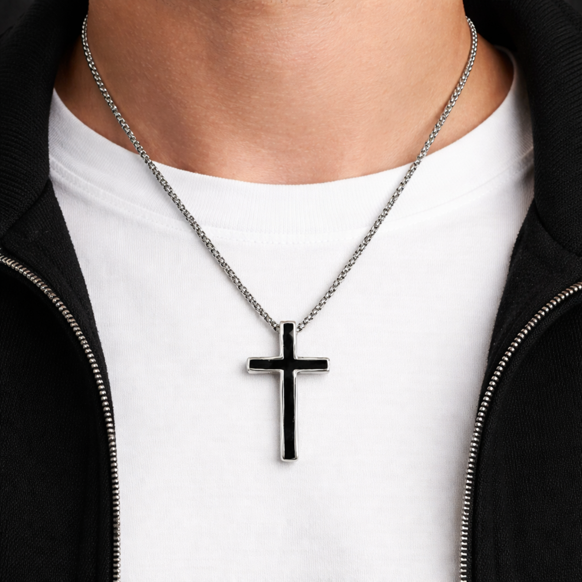 Men's Necklace with Chain &amp; Cross