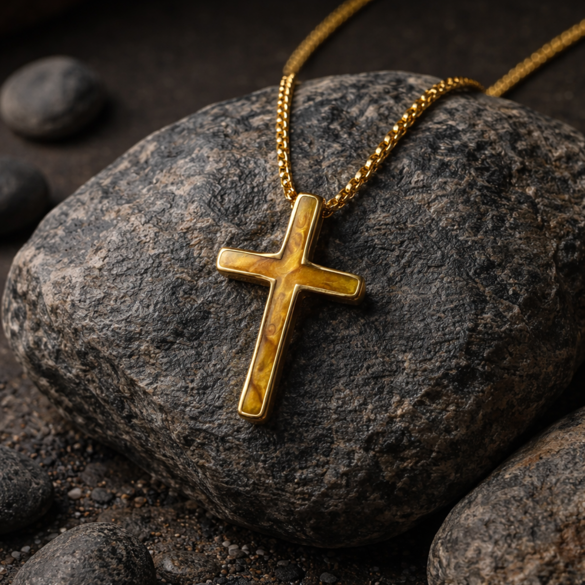 Men's Necklace with Chain &amp; Cross