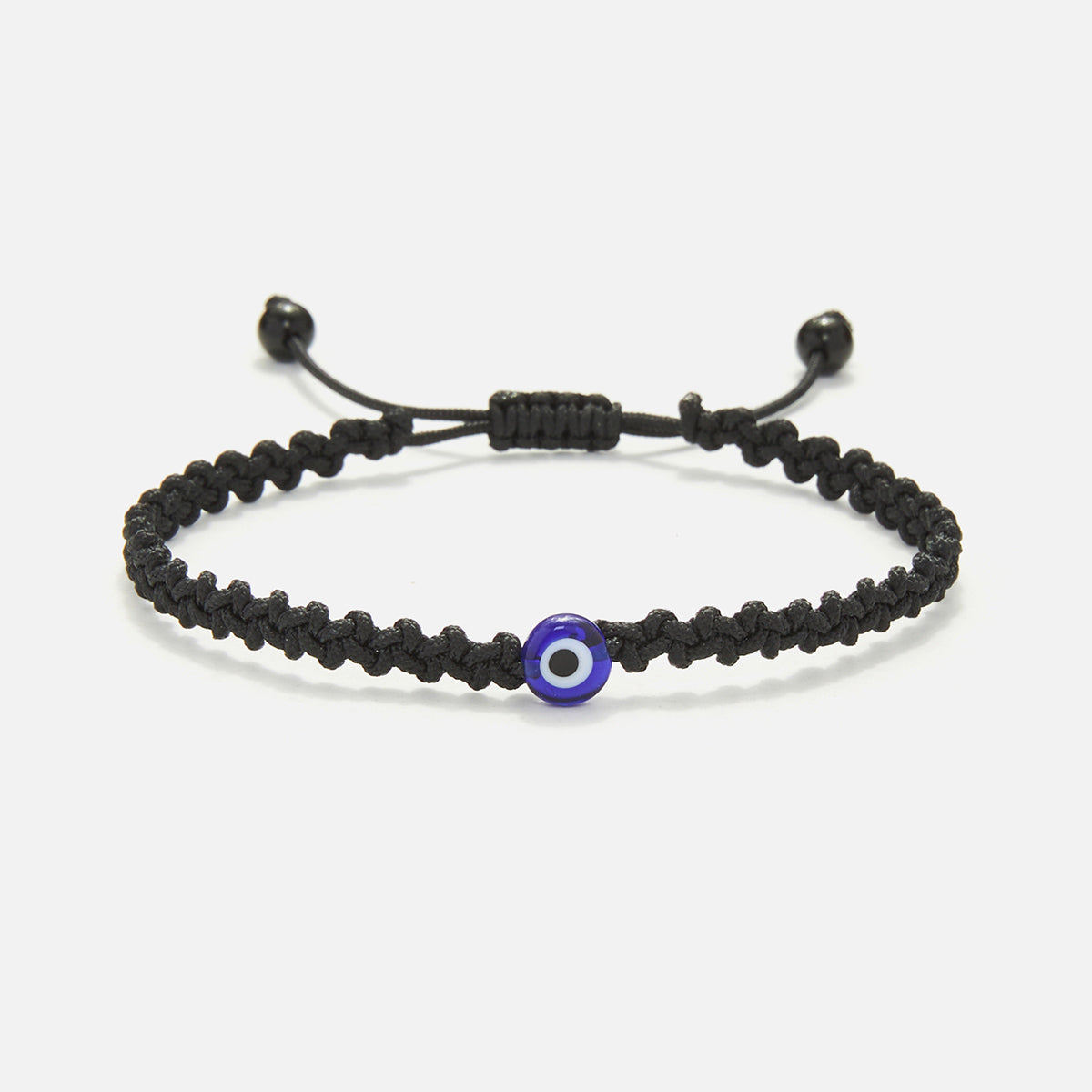 Handmade Knitted Bracelet for Men with Evil Eye