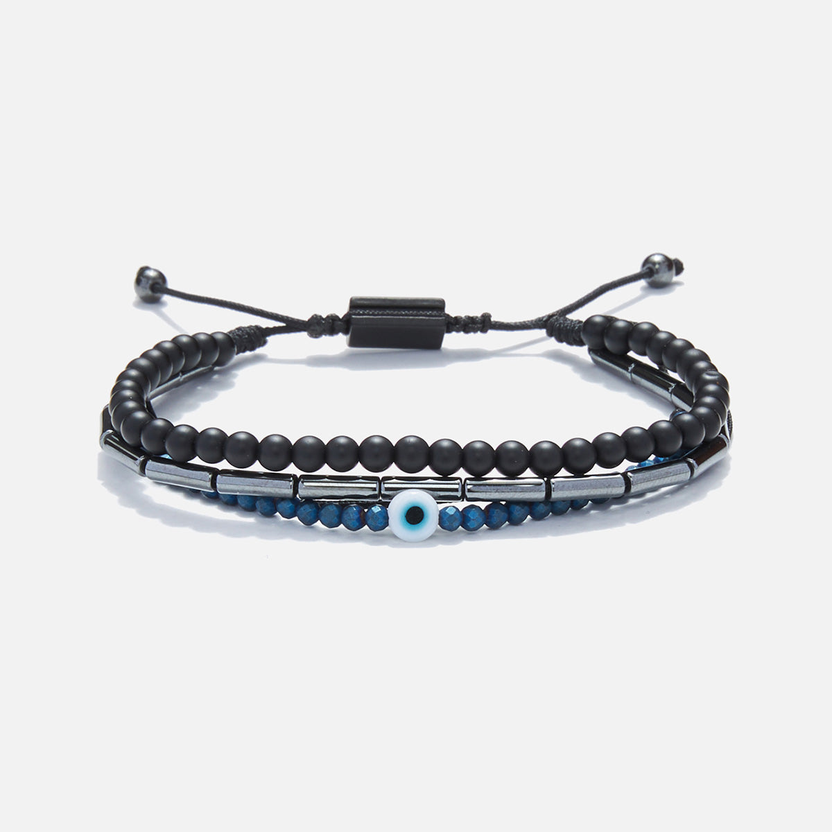 Handmade Multi-Line Bracelet For Men with Evil Eye