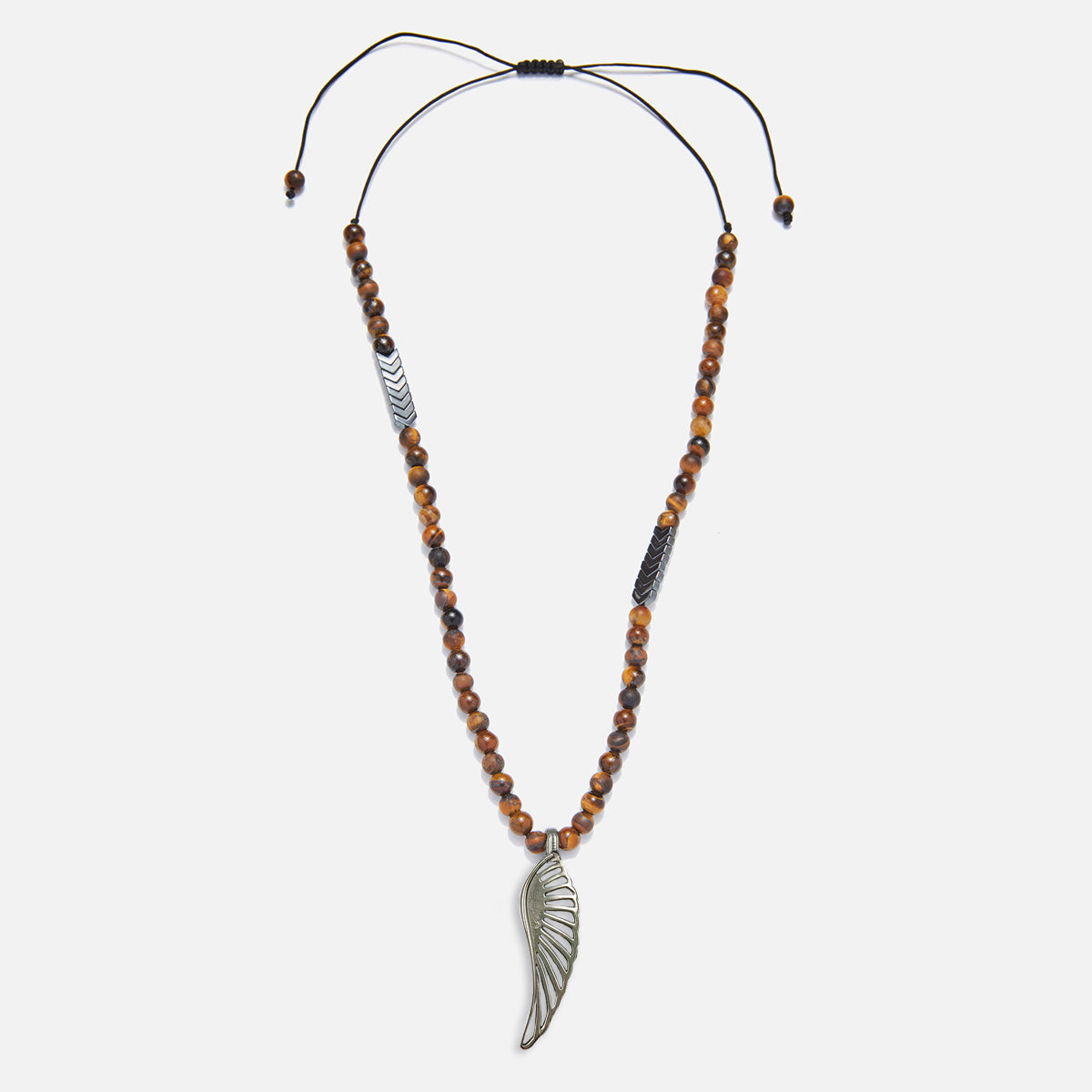 Handmade Necklace for Men with Feather